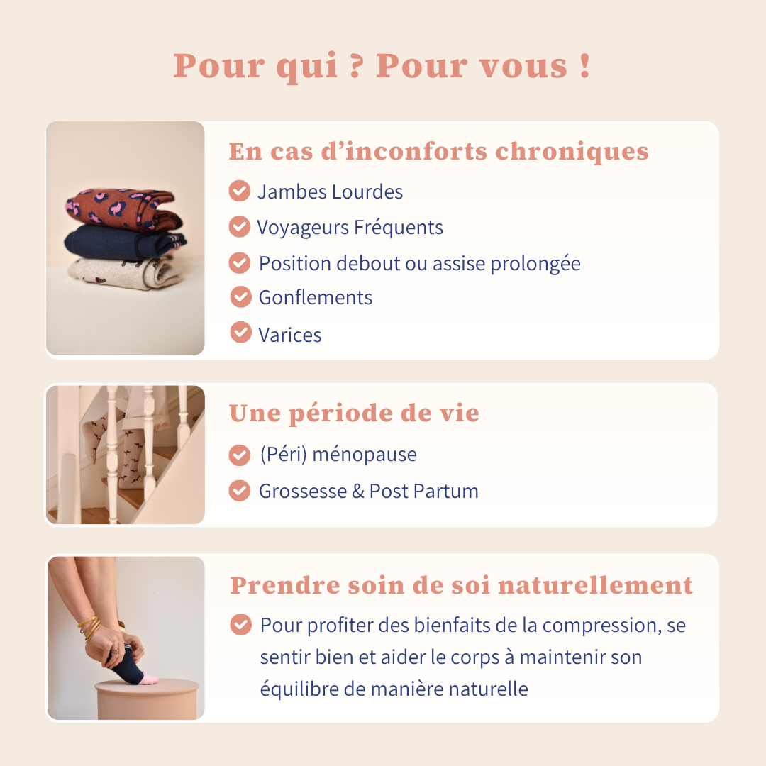 Chaussette de compression -  Léo